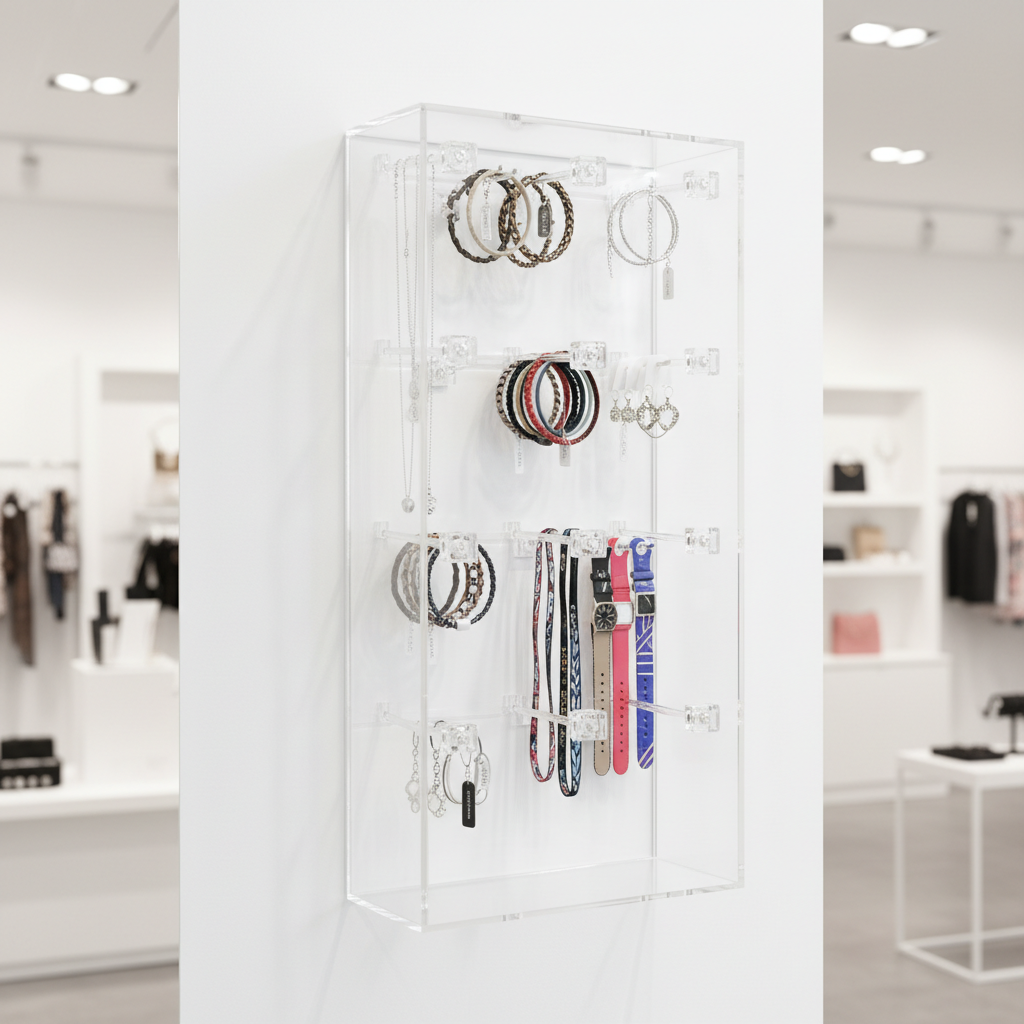 Acrylic 12 Hooks Counter Display